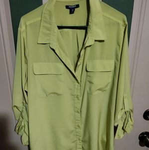 Oversized lime green blouse, size XXL, Old Navy brand